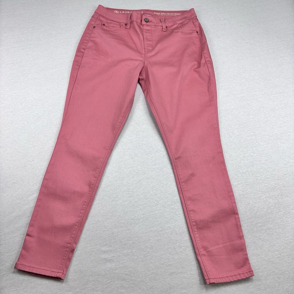 Laurie Felt Pants M Pink Power Silky Vibrant Skinny Stretch NWT